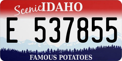 ID license plate E537855