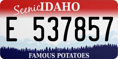 ID license plate E537857