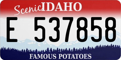 ID license plate E537858