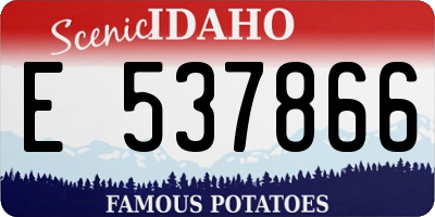 ID license plate E537866