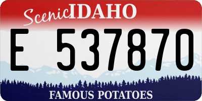 ID license plate E537870