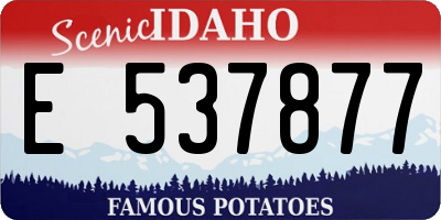 ID license plate E537877