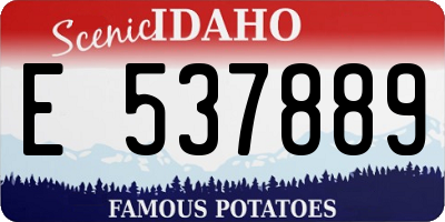 ID license plate E537889