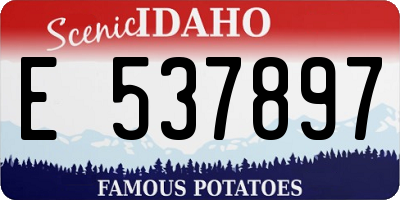 ID license plate E537897