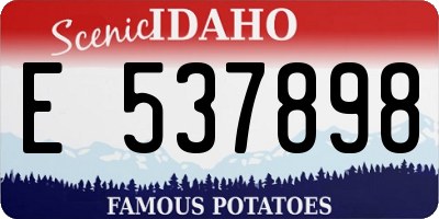 ID license plate E537898
