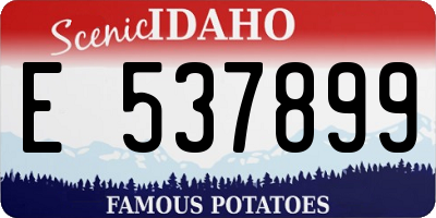ID license plate E537899