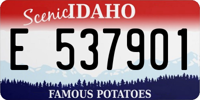 ID license plate E537901