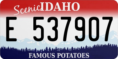ID license plate E537907