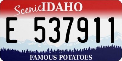 ID license plate E537911