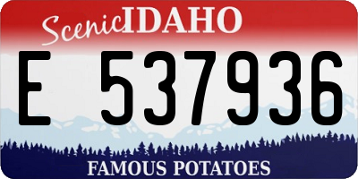 ID license plate E537936