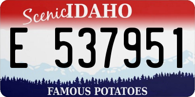 ID license plate E537951