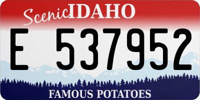 ID license plate E537952