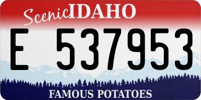 ID license plate E537953