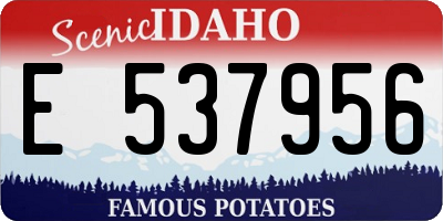 ID license plate E537956