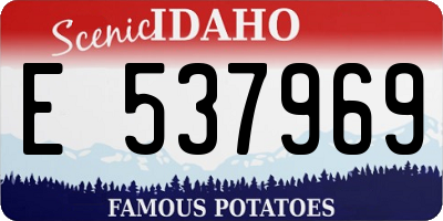 ID license plate E537969