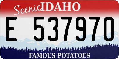 ID license plate E537970