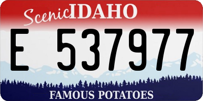 ID license plate E537977