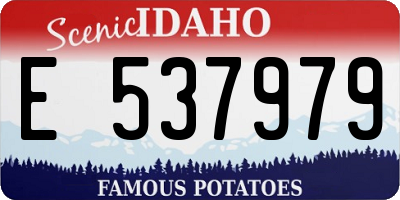 ID license plate E537979
