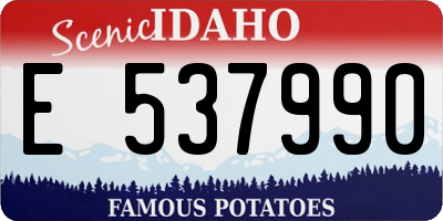 ID license plate E537990