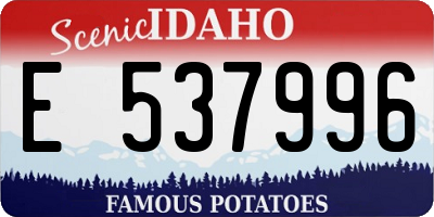ID license plate E537996