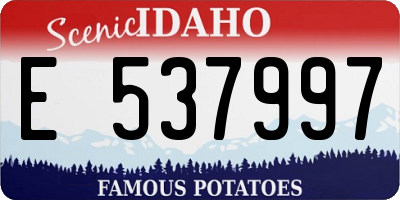 ID license plate E537997
