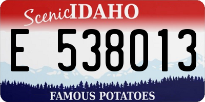 ID license plate E538013