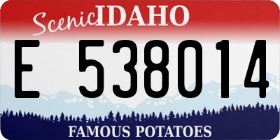 ID license plate E538014