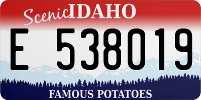 ID license plate E538019
