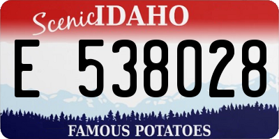ID license plate E538028
