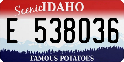 ID license plate E538036
