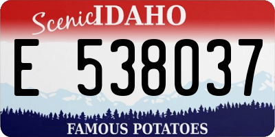 ID license plate E538037