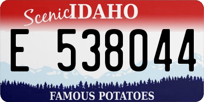 ID license plate E538044