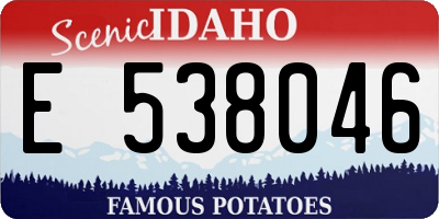 ID license plate E538046