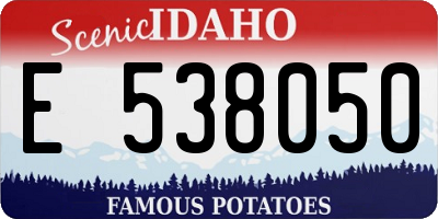 ID license plate E538050