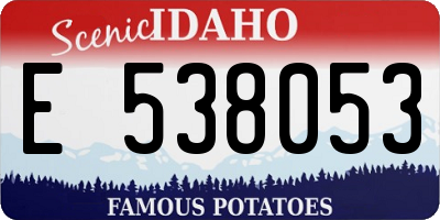 ID license plate E538053