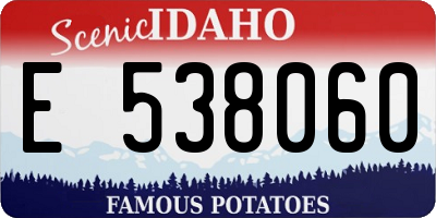 ID license plate E538060