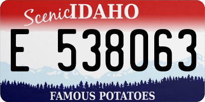 ID license plate E538063