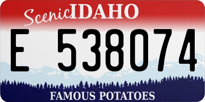 ID license plate E538074