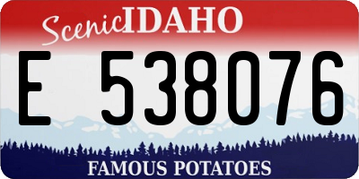 ID license plate E538076