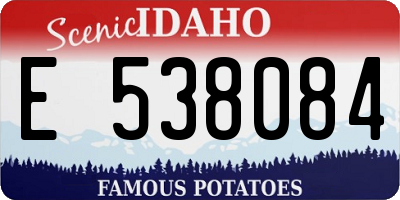 ID license plate E538084