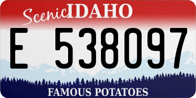 ID license plate E538097