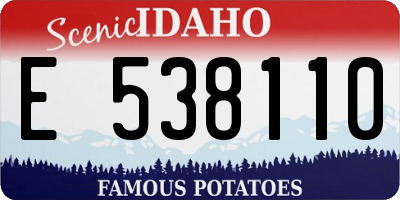 ID license plate E538110