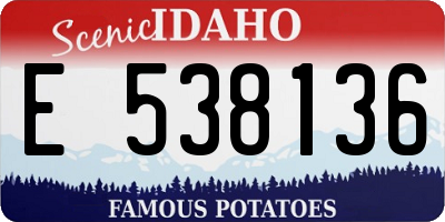 ID license plate E538136