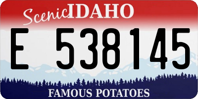 ID license plate E538145