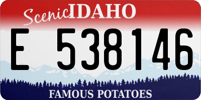 ID license plate E538146