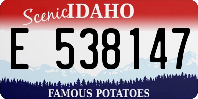 ID license plate E538147