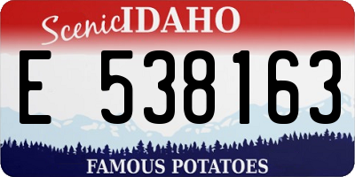 ID license plate E538163