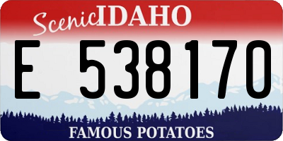 ID license plate E538170