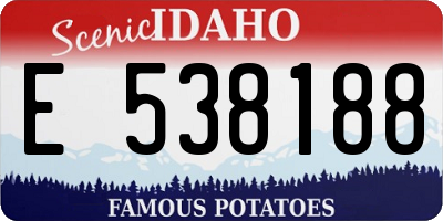 ID license plate E538188