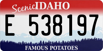 ID license plate E538197